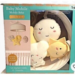 Kate & Milo Baby Sun Moon‎ StarCloud Star Crib Mobile Newborn Nursery Decor NWT
